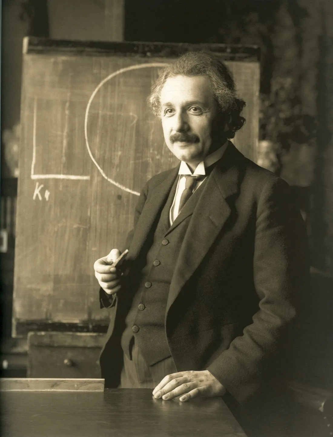 Portrait of Albert Einstein.