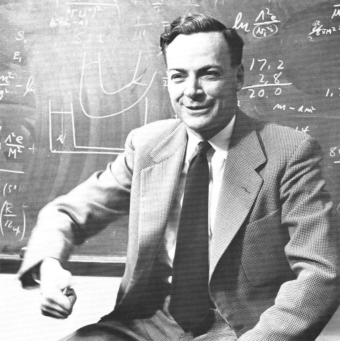 Portrait of Richard Feynman.