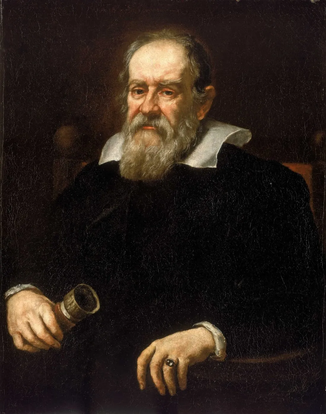 Portrait of Galileo Galilei.